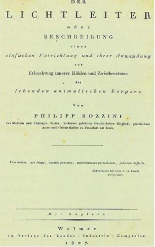 Fig.3 Publicación de Bozzini sobre el Conductor Lumínico