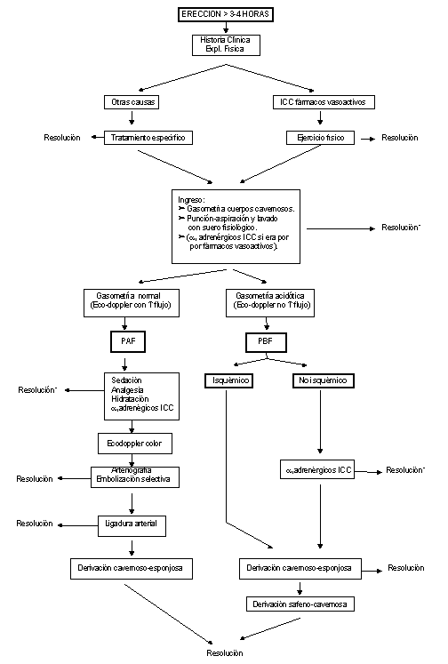Fig. 11. Algoritmo para el manejo del priapismo